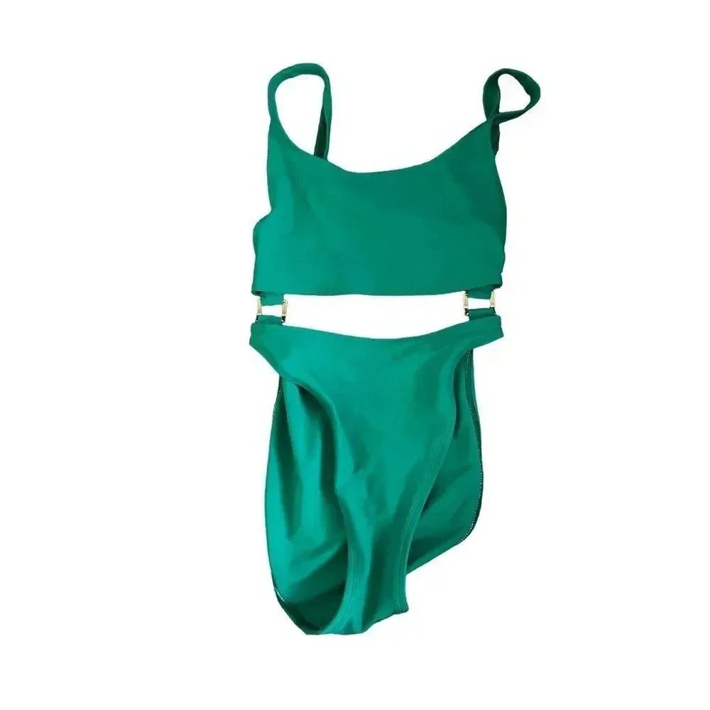 Anne Cole Women's Green Bikini Push Up Two Piece Swimsuits Size Plus 14